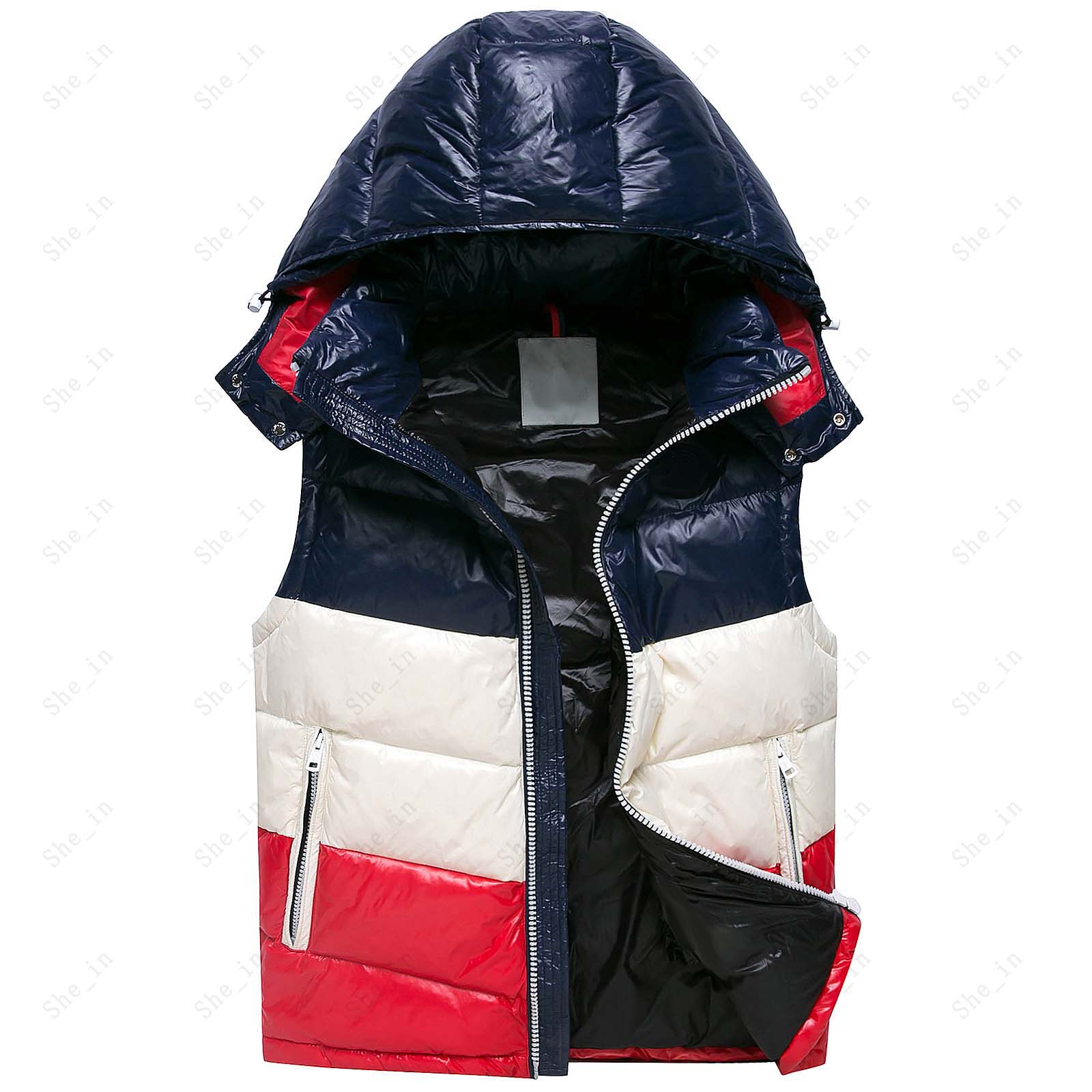 women down vests winter sleeveless classic six style coats fashion casual men puffer vest outerwear womens bodywarmer, Black;white
women down vests winter sleeveless classic six style coats fashion casual men puffer vest outerwear womens bodywarmer, Black;white