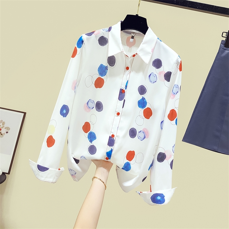 Autumn Fashion Women's Turn Down Collar Long Sleevese Coloful Dot Shirt Tops Ladies Blouses OL Shirts A3810 210519, Beige
Autumn Fashion Women's Turn Down Collar Long Sleevese Coloful Dot Shirt Tops Ladies Blouses OL Shirts A3810 210519, Beige