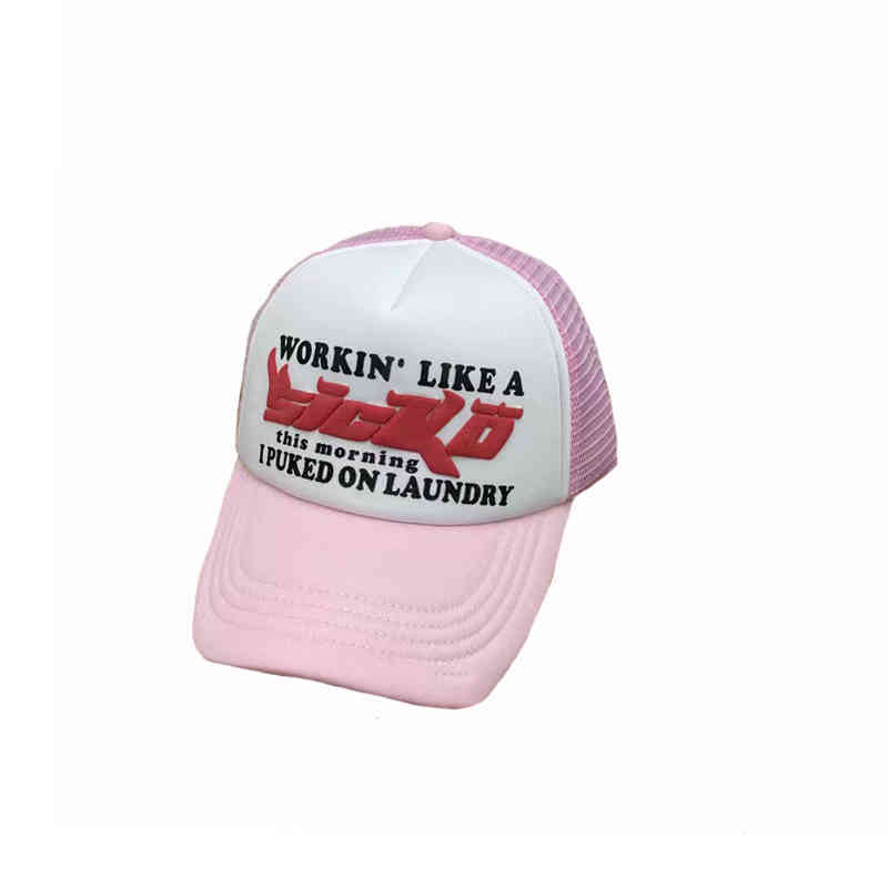 IAN CONNOR SICKO TRUCKER HAT American retro truck hat baseball cap Atlanta limited trend street skateboard hat curved brim 2202094406399, Pink 
IAN CONNOR SICKO TRUCKER HAT American retro truck hat baseball cap Atlanta limited trend street skateboard hat curved brim 2202094406399, Pink
