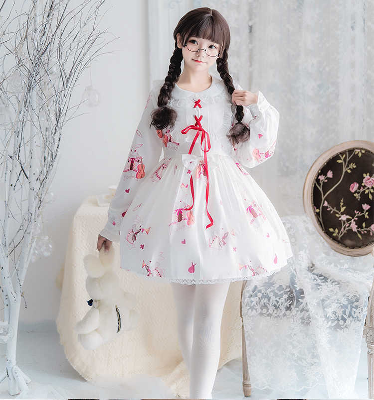 Merry Pretty Women White Lolita Dress Peter Pan Collar Bandage Bow Sweet Bunny Cute Kawaii Lace Ruffles Mini Party 210526
Merry Pretty Women White Lolita Dress Peter Pan Collar Bandage Bow Sweet Bunny Cute Kawaii Lace Ruffles Mini Party 210526