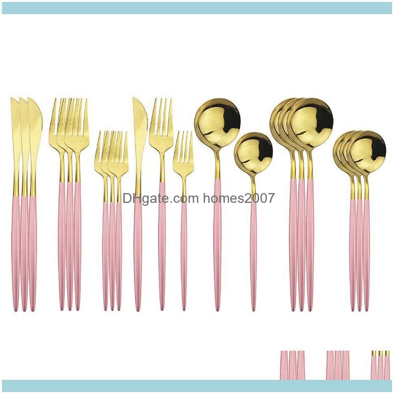 Sets Flatware Kitchen, Dining Bar Home & Garden20Pcs 18/10 Stainless Steel Dinnerware Pink Gold Cutlery Set Knives Fork Dessert Spoons Table
Sets Flatware Kitchen, Dining Bar Home & Garden20Pcs 18/10 Stainless Steel Dinnerware Pink Gold Cutlery Set Knives Fork Dessert Spoons Table