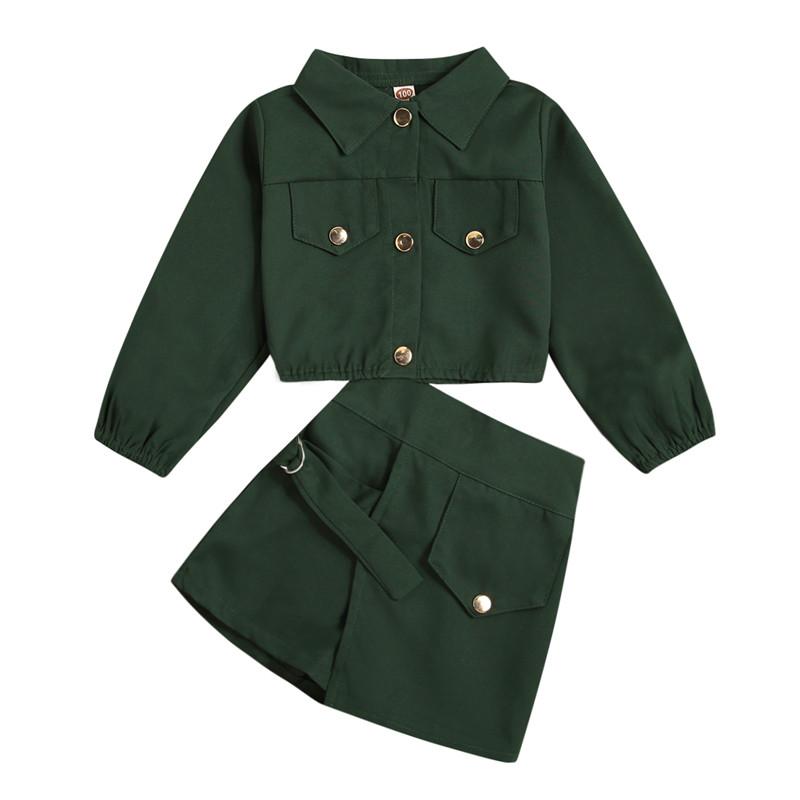 Clothing Sets 2Pcs Kids Clothes Girls Solid Color Long Sleeve Lapel Zipper Jacket Crop Tops Mini Skirt Casual Children Two Piece Outfits, White
Clothing Sets 2Pcs Kids Clothes Girls Solid Color Long Sleeve Lapel Zipper Jacket Crop Tops Mini Skirt Casual Children Two Piece Outfits, White