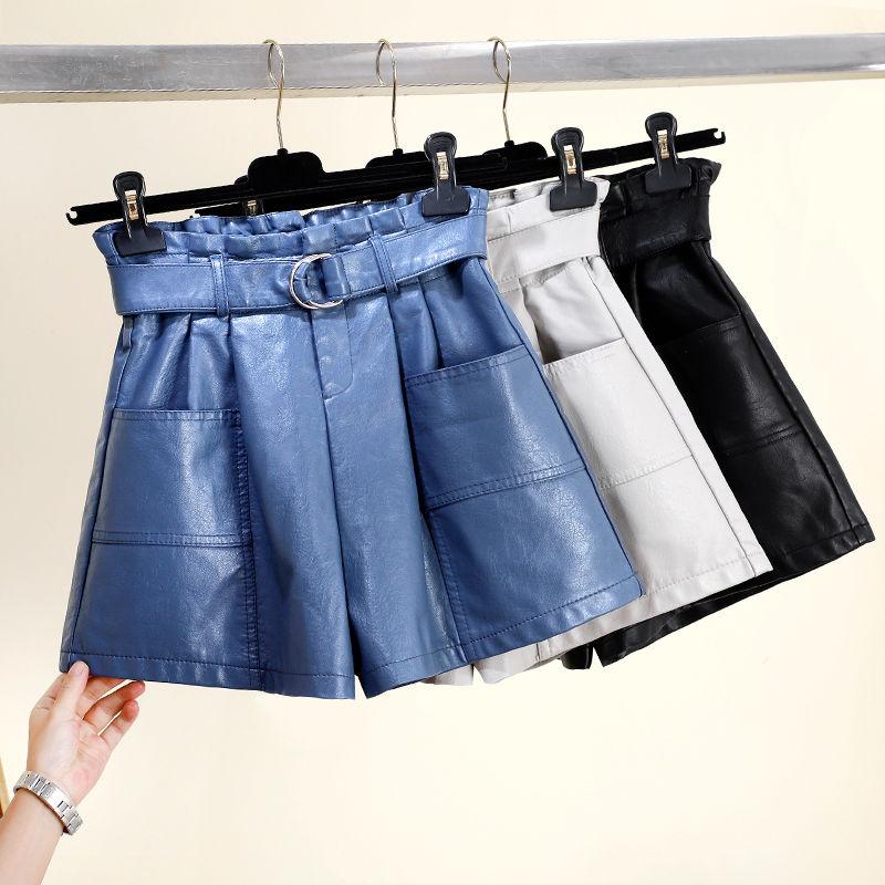Women's Shorts Women Chic Fashion With Belt Faux Leather Vitnage High Waist Zipper Pockets Female Short Pants Mujer 4140959, Black
Women's Shorts Women Chic Fashion With Belt Faux Leather Vitnage High Waist Zipper Pockets Female Short Pants Mujer 4140959, Black