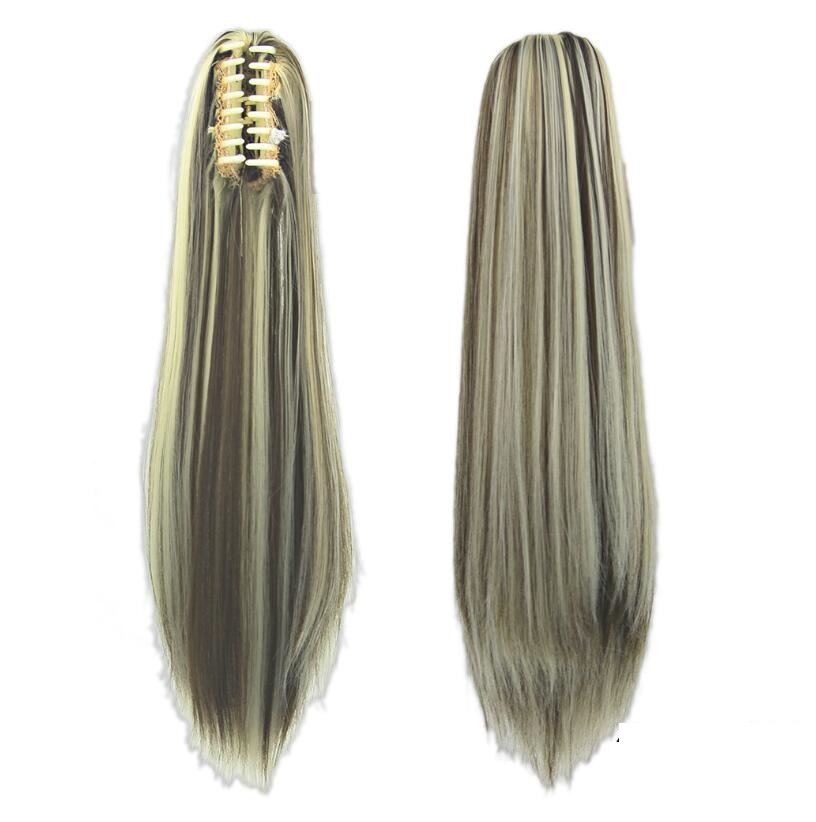 007 Synthetic Ponytail Long Straight Hair 16"/22" Clip Ponytail Hair Extension Blonde Brown Ombre Hair Tail With Drawstring, Black
007 Synthetic Ponytail Long Straight Hair 16"/22" Clip Ponytail Hair Extension Blonde Brown Ombre Hair Tail With Drawstring, Black