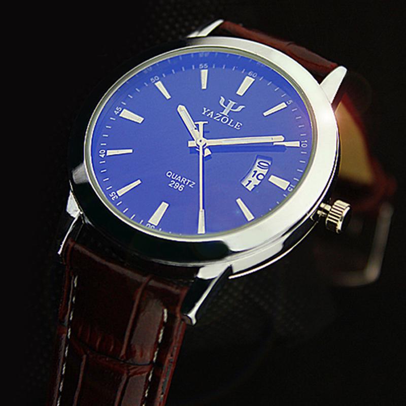Wristwatches YAZOLE Watch Fashion Auto Date Watches Luxury Blue Glass Casual Men Luminous Men's Wristwatch Clock Saat Relogio Masculino, Brown 1
Wristwatches YAZOLE Watch Fashion Auto Date Watches Luxury Blue Glass Casual Men Luminous Men's Wristwatch Clock Saat Relogio Masculino, Brown 1