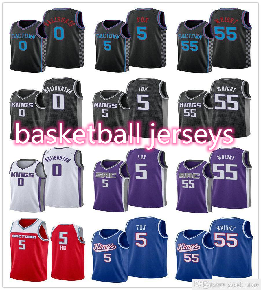 2021 Basketball 55 Delon Wright 5 De'Aaron Fox 0 Tyrese Haliburton Jerseys Black Purple White Blue Sports Shirts Wholesale
2021 Basketball 55 Delon Wright 5 De'Aaron Fox 0 Tyrese Haliburton Jerseys Black Purple White Blue Sports Shirts Wholesale