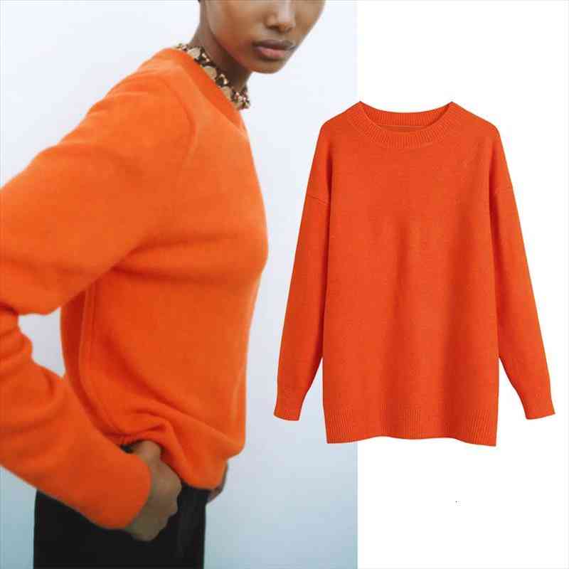 Za Fashion Women Orange Oversize Knitted Sweater Jumper O Neck Female Chic Pullovers Tops Sueter Mujer Bb4087, White;black
Za Fashion Women Orange Oversize Knitted Sweater Jumper O Neck Female Chic Pullovers Tops Sueter Mujer Bb4087, White;black