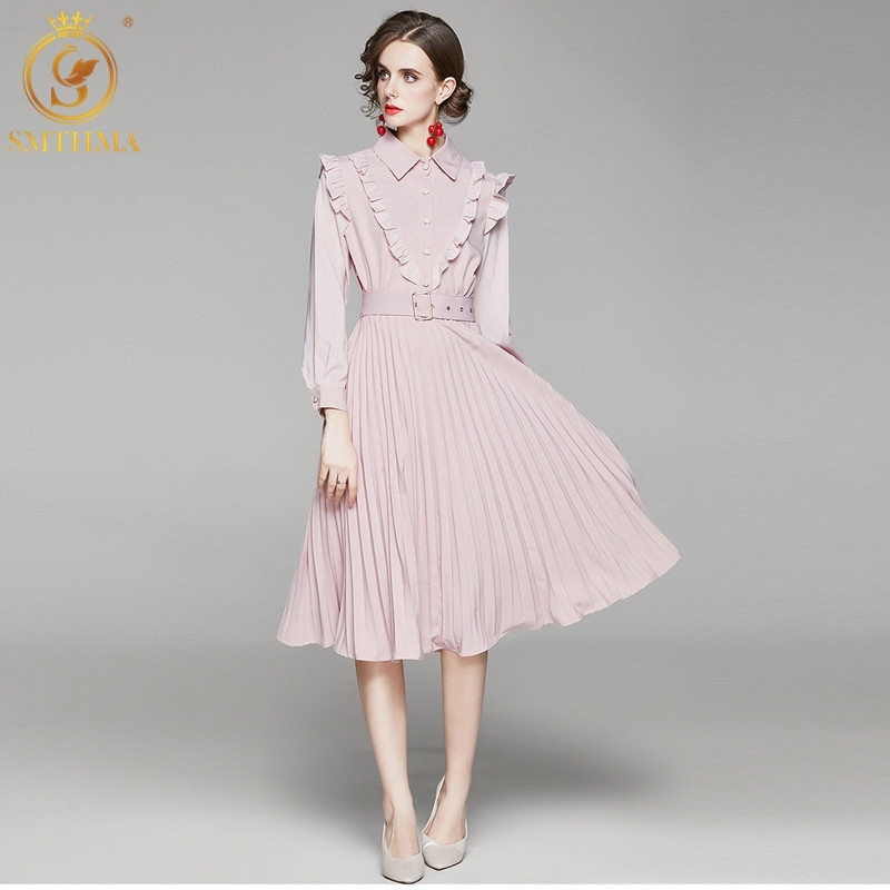 Autumn Lantern Sleeve Runway Dress Women Casual Ruffles Pleated Vestido Da Festa Send Belt 210520, Photo color
Autumn Lantern Sleeve Runway Dress Women Casual Ruffles Pleated Vestido Da Festa Send Belt 210520, Photo color