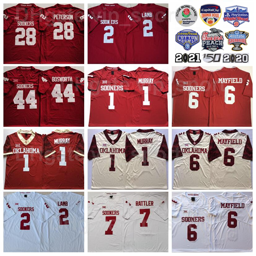 NCAA Oklahoma Sooners College Football 28 Adrian Peterson Jersey 44 Brian Bosworth 1 Kyler Murray Spencer Rattler Baker Mayfield 2 CeeDee La, Black
NCAA Oklahoma Sooners College Football 28 Adrian Peterson Jersey 44 Brian Bosworth 1 Kyler Murray Spencer Rattler Baker Mayfield 2 CeeDee La, Black