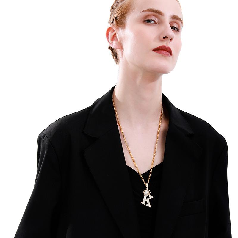 Pendant Necklaces Crystal Zircon Alphabet For Women Men Crown Initial Letter Necklace Goth Chain Vintage Jewelry Collier Bijoux
Pendant Necklaces Crystal Zircon Alphabet For Women Men Crown Initial Letter Necklace Goth Chain Vintage Jewelry Collier Bijoux