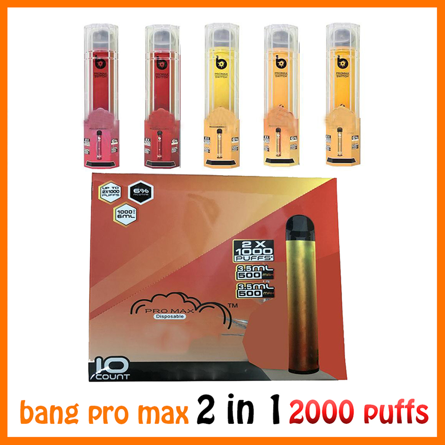 Bang XXL Pro Max Switch Cigarettes Disposable Device 2000 Puffs 2 IN 1 Pre-filled 6ml 1100mah Power Battery Pod Kit Bar Vape Empty Pen VS Flow XTRA Plus XL
Bang XXL Pro Max Switch Cigarettes Disposable Device 2000 Puffs 2 IN 1 Pre-filled 6ml 1100mah Power Battery Pod Kit Bar Vape Empty Pen VS Flow XTRA Plus XL