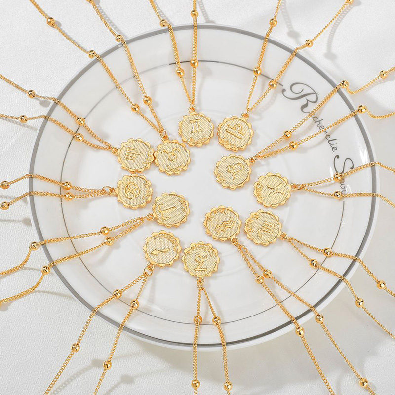 Fashion Zodiac Pendant Necklace Temperaments Personality Trend Retro Girls Alloy Link Chain Jewelry Holiday Gifts, Silver
Fashion Zodiac Pendant Necklace Temperaments Personality Trend Retro Girls Alloy Link Chain Jewelry Holiday Gifts, Silver