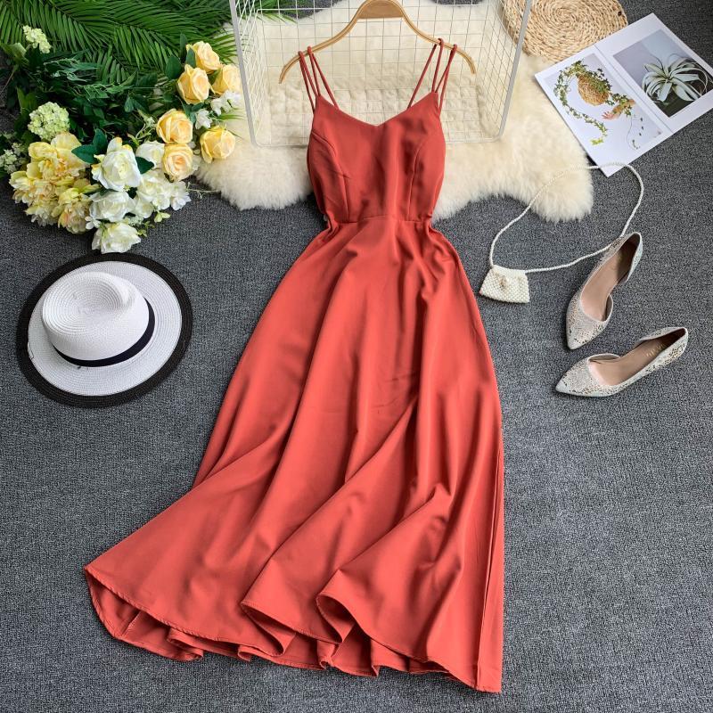 Summer Sexy Evening Party Dress Women Cross Spaghetti Strap Backless Solid Maxi Dresses Chic Elegant Vestidos Robe 210519