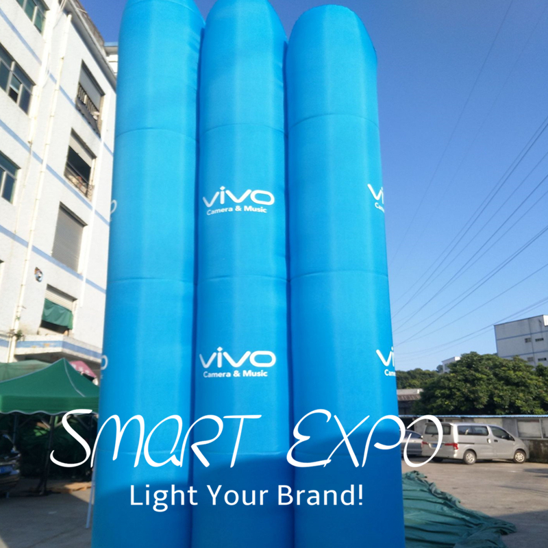 Giant Inflatable Square Arch Display 0.7xW10xH6.2 m 3 Pieces Combined Set for Event Promotion with Custom Printing and Blower