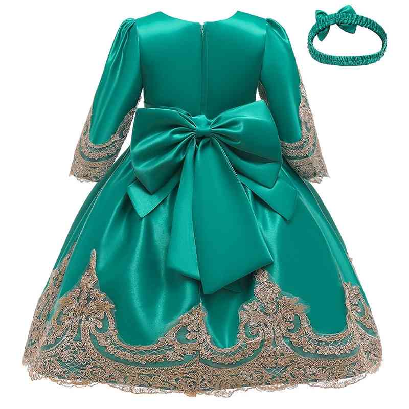 Flower Girl Dress Tutu Christmas Long Sleeve For Year Children Clothing Winter Kids es 210508