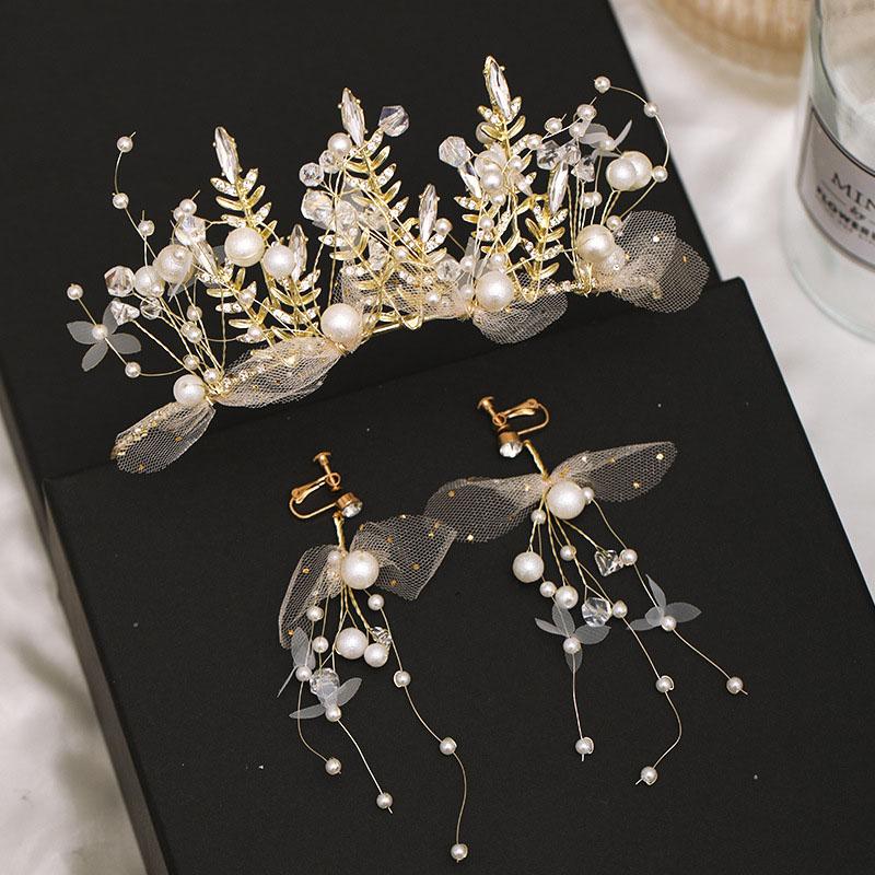 Earrings & Necklace Handmade Rhinestone Zinc Alloy Net Yarn Crown Hair Jewelry Headband And Bridal Set Women Wedding LB, Silver
Earrings & Necklace Handmade Rhinestone Zinc Alloy Net Yarn Crown Hair Jewelry Headband And Bridal Set Women Wedding LB, Silver