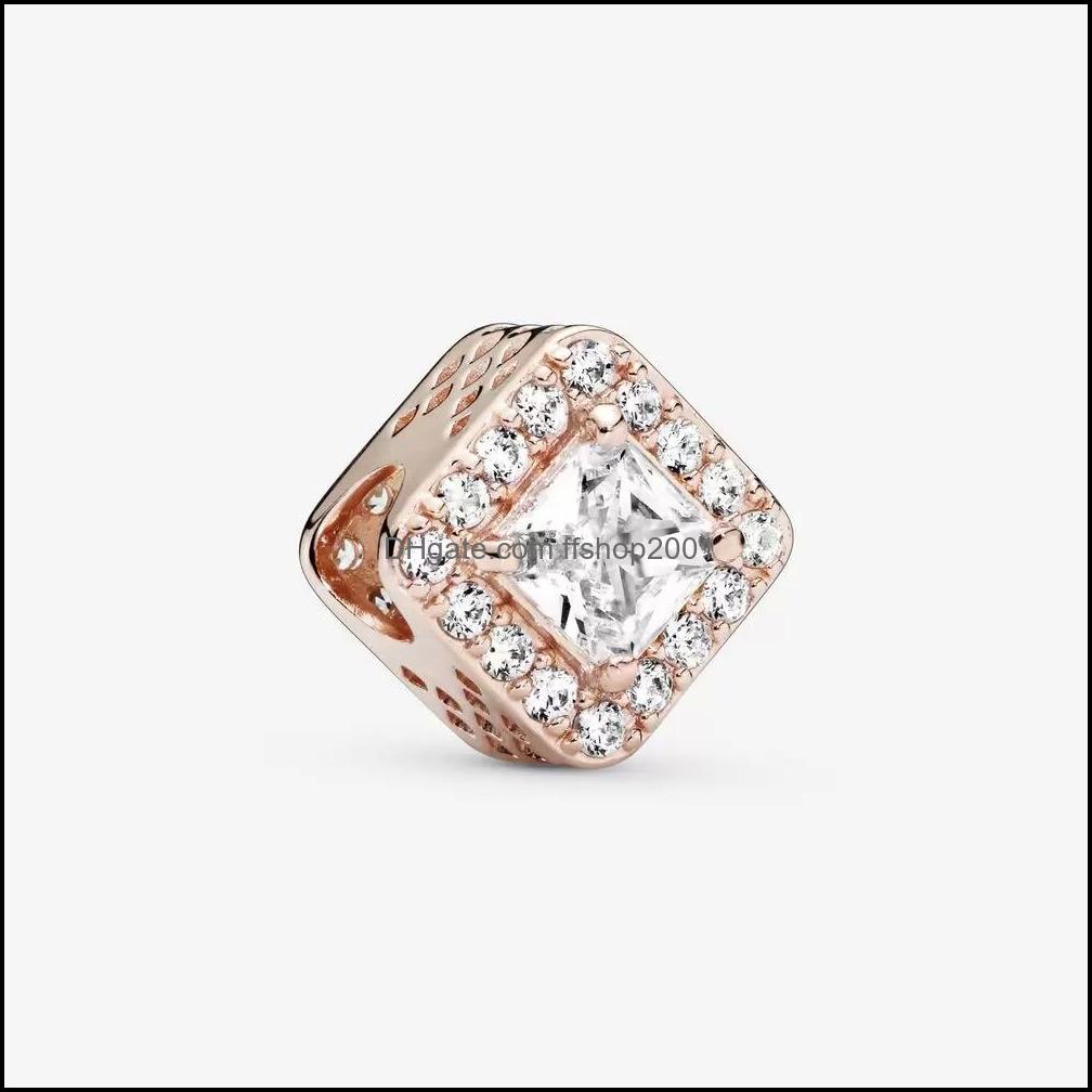 Charms Jewelry Findings & Components Arrival 925 Sterling Sier Rose Gold Square Sparkle Halo Charm Fit Original European Bracelet Fashion Ae
Charms Jewelry Findings & Components Arrival 925 Sterling Sier Rose Gold Square Sparkle Halo Charm Fit Original European Bracelet Fashion Ae