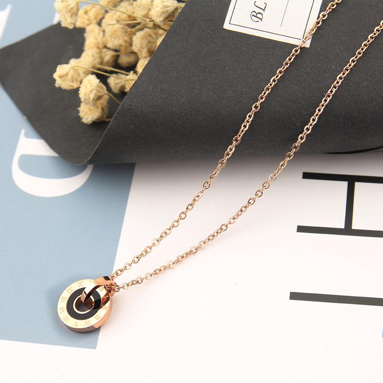 Pendant Necklaces Fashion Classic Roman Numerals Necklace Size Round Titanium Steel Jewelry For Women, Silver
Pendant Necklaces Fashion Classic Roman Numerals Necklace Size Round Titanium Steel Jewelry For Women, Silver