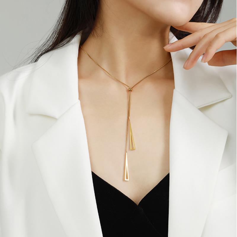 Pendant Necklaces 316L Stainless Steel Fashion Sexy Tassel Charm Chain Necklace Women 3 Colors High-end Jewelry, Silver
Pendant Necklaces 316L Stainless Steel Fashion Sexy Tassel Charm Chain Necklace Women 3 Colors High-end Jewelry, Silver