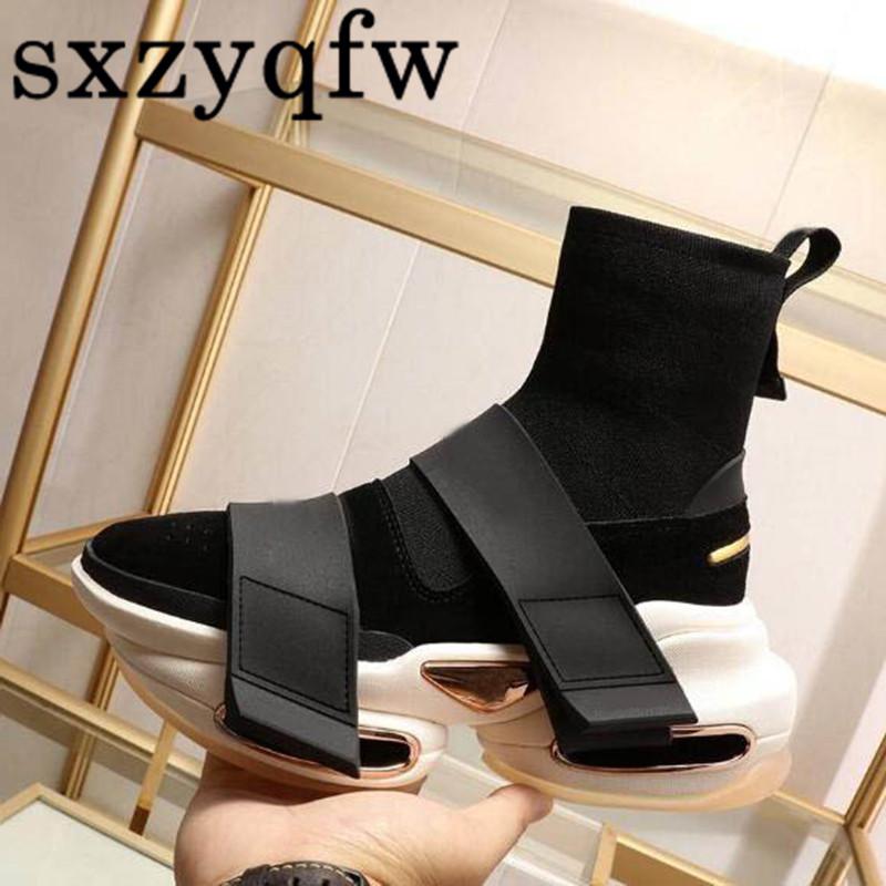 High-Top Flock Socks Hook & Loop Shoes Chunky Sneaker Boots Unique Style Breathable Platform Cushion Women's Casual Shoe, Black
High-Top Flock Socks Hook & Loop Shoes Chunky Sneaker Boots Unique Style Breathable Platform Cushion Women's Casual Shoe, Black