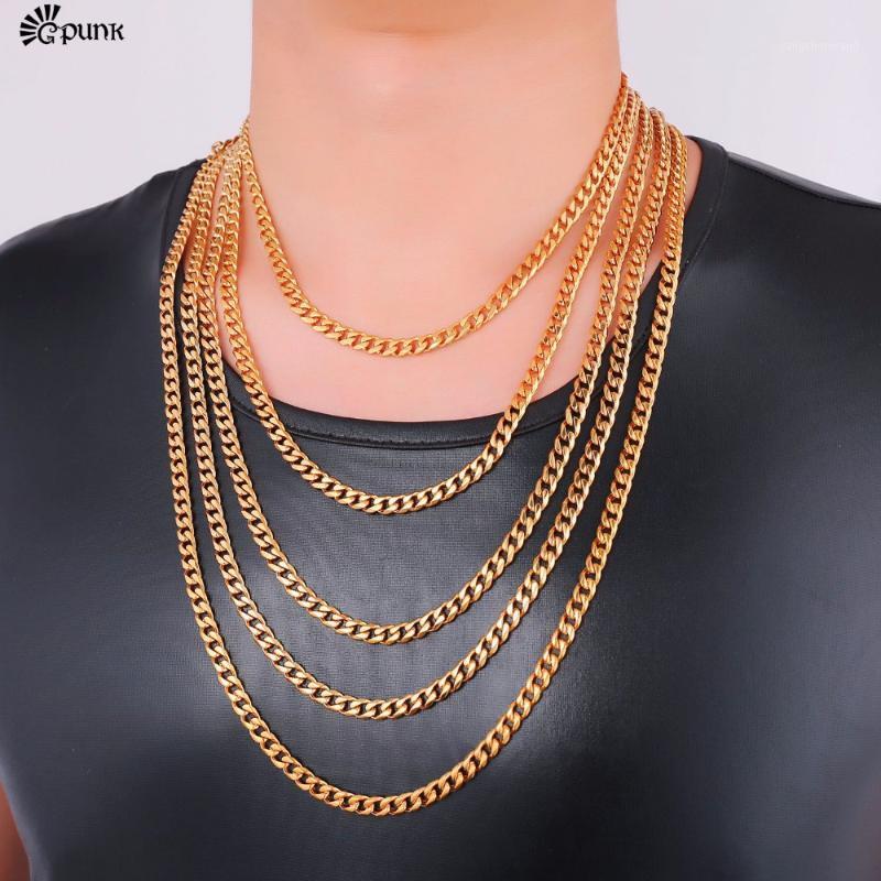 Men Cuban Chain Necklace 6MM Gold Color Stainless Steel Curb Necklaces Boys Mens N2276G Chains
Men Cuban Chain Necklace 6MM Gold Color Stainless Steel Curb Necklaces Boys Mens N2276G Chains