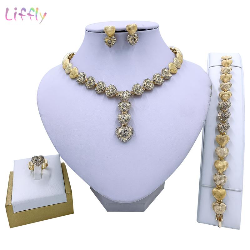 Liffly Nigeria Fashion Jewelry Sets Elegant Women Heart Necklace Bracelet Earrings Ring Party Crystal Anniversary Gift &, Silver
Liffly Nigeria Fashion Jewelry Sets Elegant Women Heart Necklace Bracelet Earrings Ring Party Crystal Anniversary Gift &, Silver