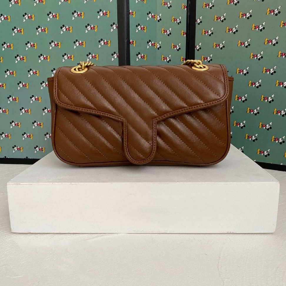 High Quality luxurys designers bags Marmont golden brown Women Totes Fashion Bag Handbag Shoulder classic Handbags Wallet purse, M443497
High Quality luxurys designers bags Marmont golden brown Women Totes Fashion Bag Handbag Shoulder classic Handbags Wallet purse, M443497
