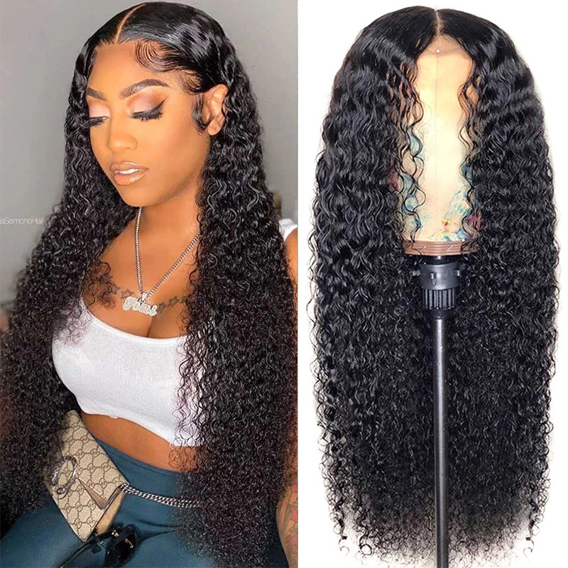 30 inch Black middle curls synthetic hair cheap wigs for black women