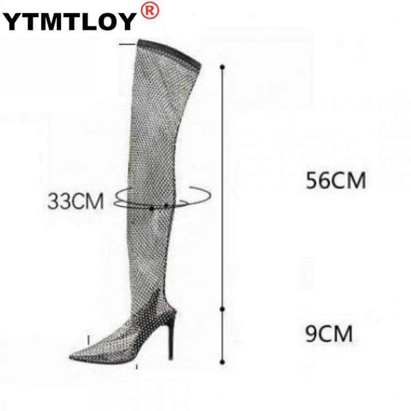 Hot Nightclub Rhinestone Bling Summer Sunscreen Breathable Pointed Toe Super High Heels Modern Over-the-knee Boots Mesh K78, Low black
Hot Nightclub Rhinestone Bling Summer Sunscreen Breathable Pointed Toe Super High Heels Modern Over-the-knee Boots Mesh K78, Low black