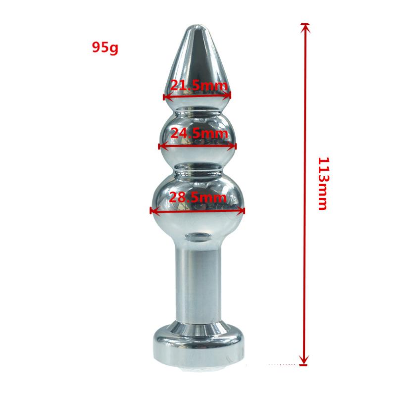 Sex Toys For Couples Length 113mm Metal Beads Anal BuPlug Jewel Fetish Bum Women Men