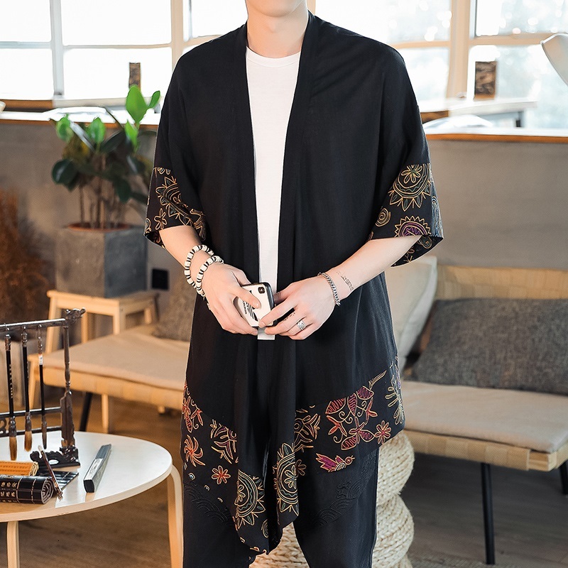 Men's Casual Shirts Japanese Kimonos Cardigan Men Online Chinese Store Haori Yukata Samurai Kimono Karate Japones Robe Pajamas Man KZ20, White;black
Men's Casual Shirts Japanese Kimonos Cardigan Men Online Chinese Store Haori Yukata Samurai Kimono Karate Japones Robe Pajamas Man KZ20, White;black