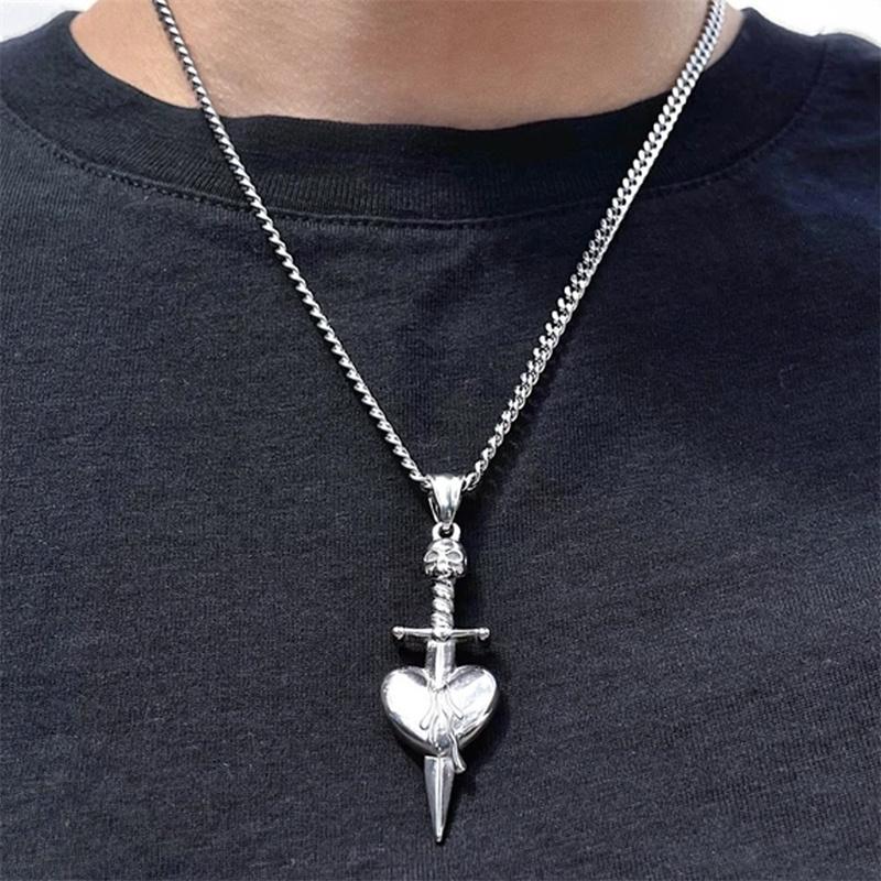 Chains Punk Hip-hop Personality Style Necklace Titanium Steel Distressed Metal Cross Butterfly Love Skull Chain For Women Men Jewelry, Silver
Chains Punk Hip-hop Personality Style Necklace Titanium Steel Distressed Metal Cross Butterfly Love Skull Chain For Women Men Jewelry, Silver