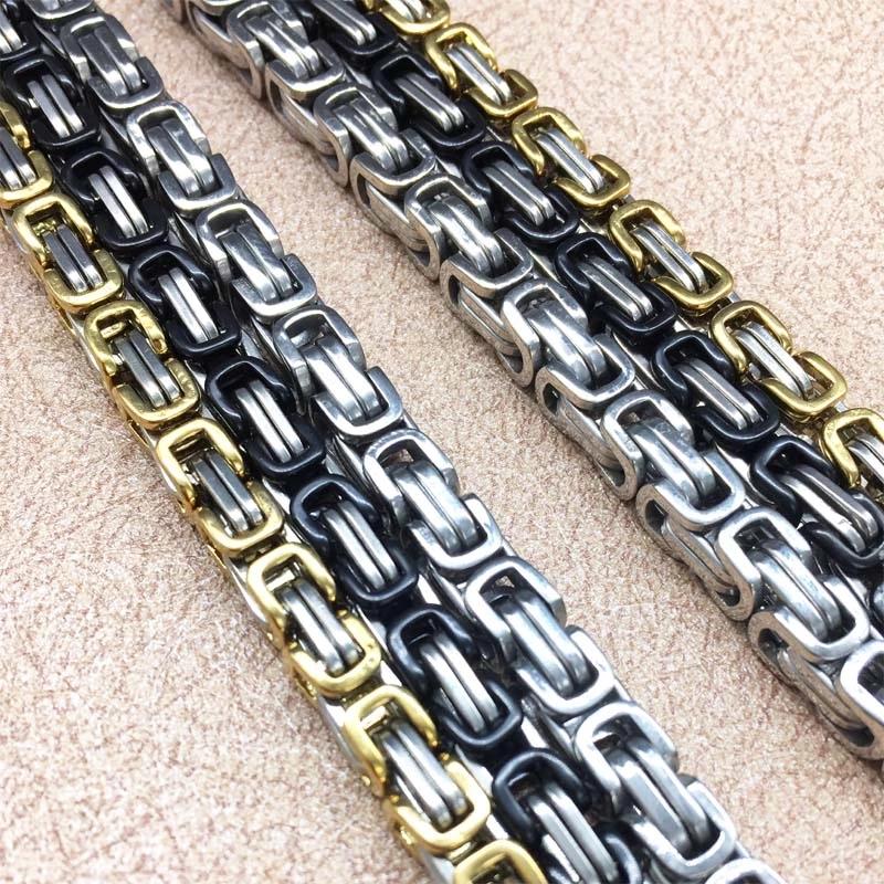 Pendant Necklaces 23.62" Stainless Steel Mens Necklace Byzantine Box Chain Multi Color Wholesale Vintage Jewelry 6mm Accessories
Pendant Necklaces 23.62" Stainless Steel Mens Necklace Byzantine Box Chain Multi Color Wholesale Vintage Jewelry 6mm Accessories