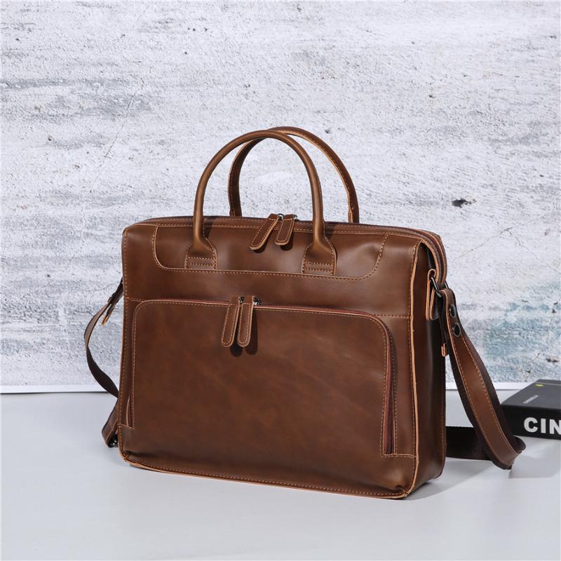 Vintage Crazy Horse PU Leather Men's Briefcase Handbag Messenger Travel Bag Business Men Tote Bags Retro Man Crossbody Briefcases
Vintage Crazy Horse PU Leather Men's Briefcase Handbag Messenger Travel Bag Business Men Tote Bags Retro Man Crossbody Briefcases