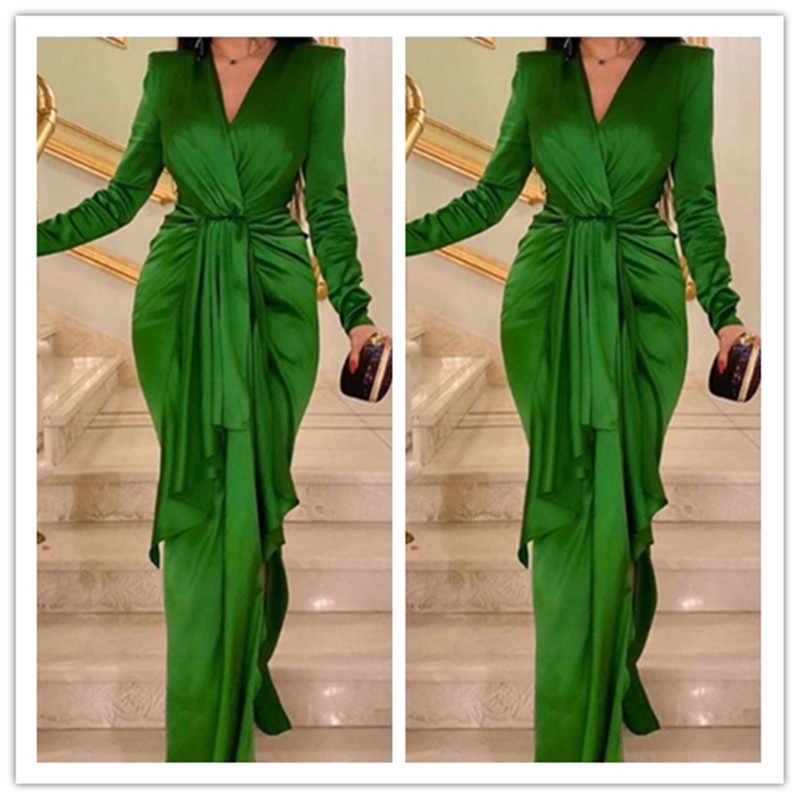 Green Mermaid Prom Dresses Long Sheeve Plus Size Formal Evening Gown Lace Appliqued Elegant Evening Formal Dresses 2020 robes de soirée, Brown
Green Mermaid Prom Dresses Long Sheeve Plus Size Formal Evening Gown Lace Appliqued Elegant Evening Formal Dresses 2020 robes de soirée, Brown