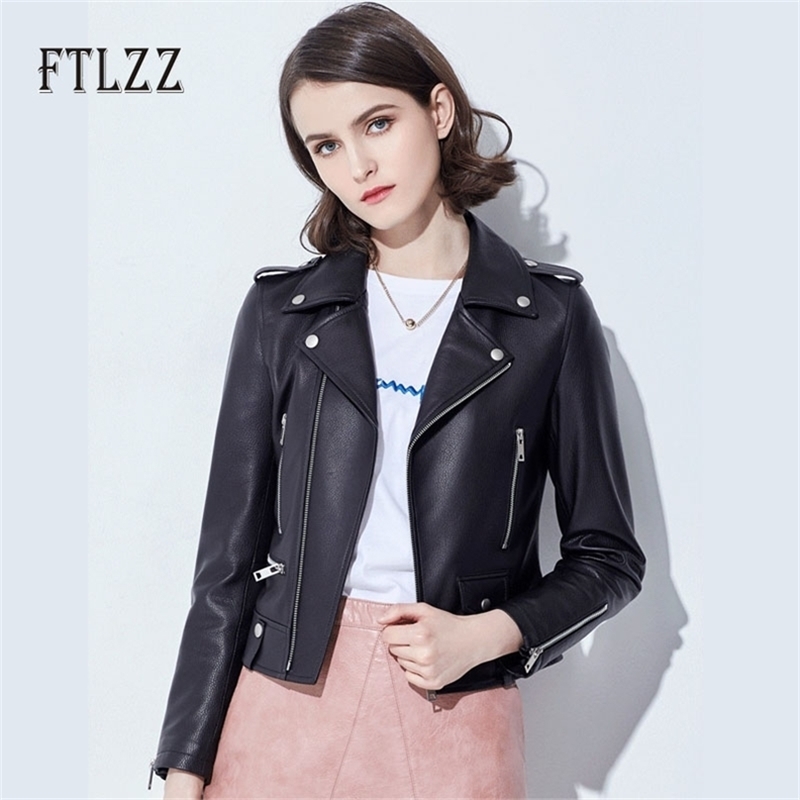 Spring Autumn Biker Leather Jacket Women Fashion Slim Zipper Long Sleeved Moto Pu Coats Ladies Black Faux 210525
Spring Autumn Biker Leather Jacket Women Fashion Slim Zipper Long Sleeved Moto Pu Coats Ladies Black Faux 210525
