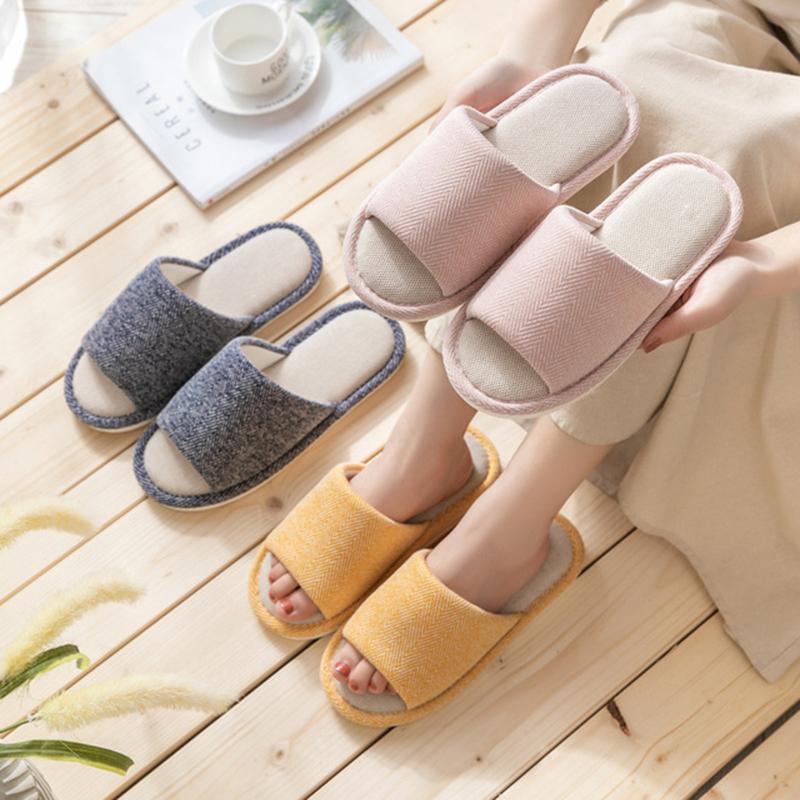 Slippers Linen Comfortable Sole Home Cotton Open Toe Non-Slip Shoes Soft Flip Flops Indoor Bedroom House Women Men Couple Slides, Yellow
Slippers Linen Comfortable Sole Home Cotton Open Toe Non-Slip Shoes Soft Flip Flops Indoor Bedroom House Women Men Couple Slides, Yellow