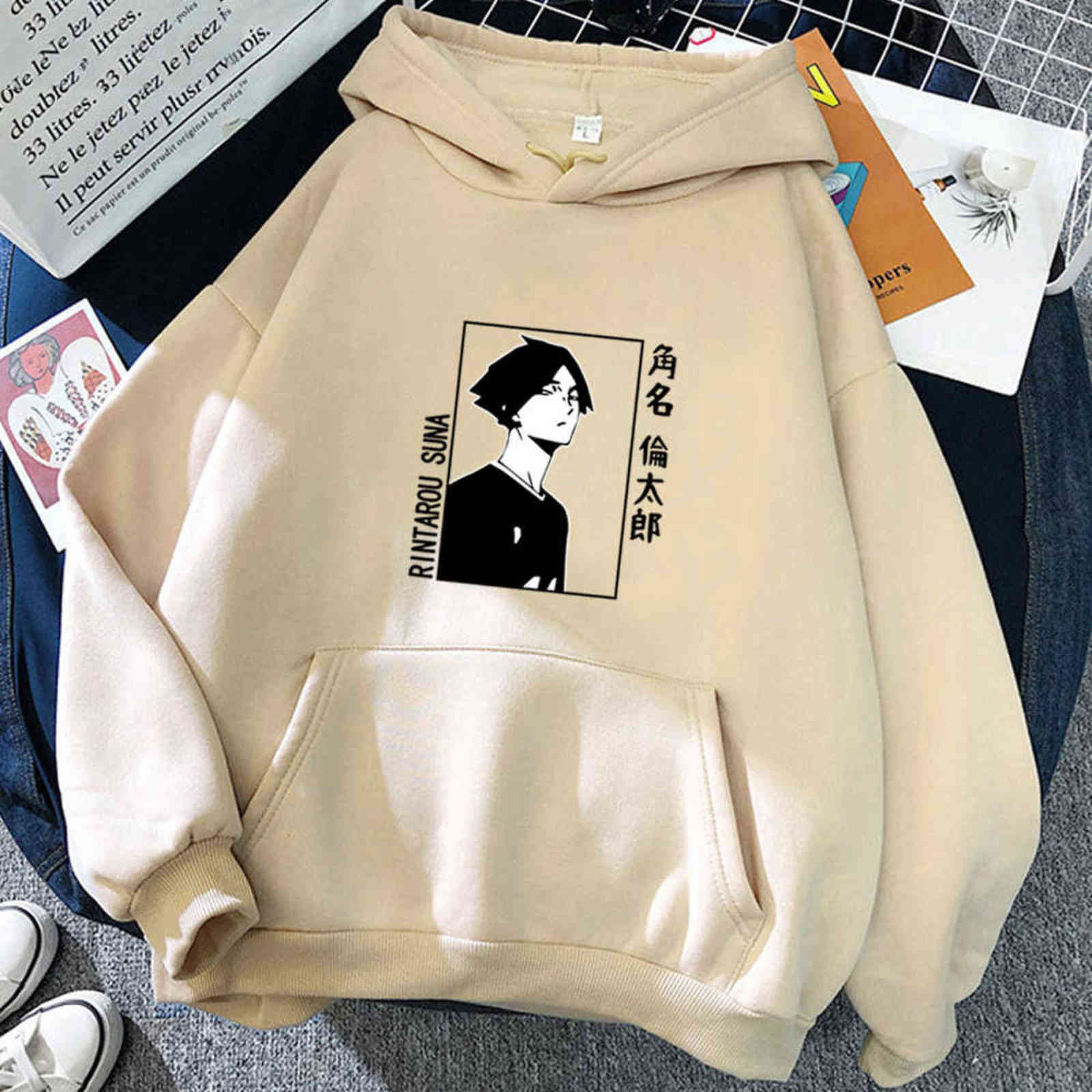 Suna Rintaro Haikyuu Japan Anime Hoodies Harajuku Cartoon Print Clothes Tops Fashion Volleyball Junior Winter Casual Sweatshirt Y1109