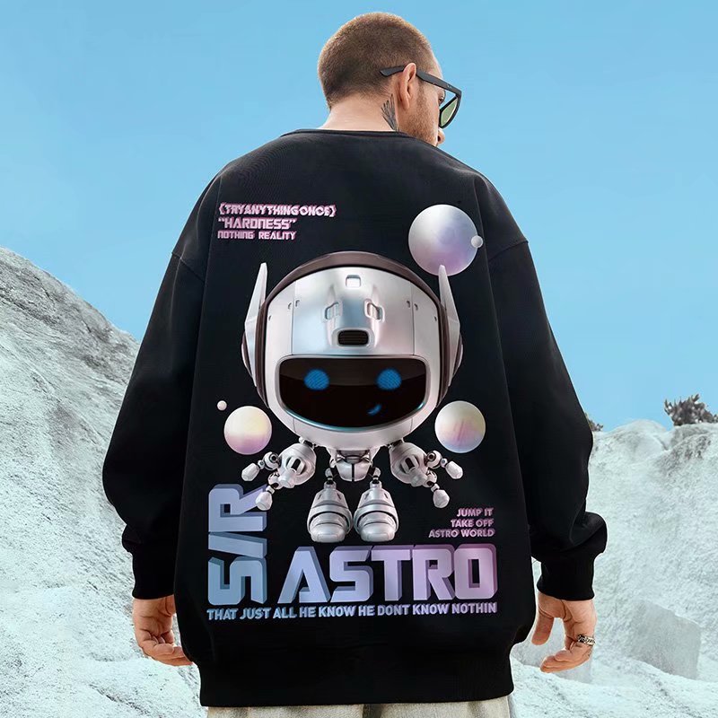Brand Hoodie Guochao hip hop tide brand astronaut NASA fat loose round collar sweater men's trend spring and Autumn, White
Brand Hoodie Guochao hip hop tide brand astronaut NASA fat loose round collar sweater men's trend spring and Autumn, White
