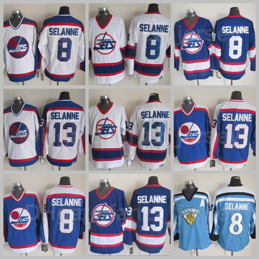 Winnipeg Jets Retro 8 13 Teemu Selanne Vintage Jersey Blue White Team Away Embroidery And Sewing Breathable Sports Pure Cotton High Quality, 27 blue
Winnipeg Jets Retro 8 13 Teemu Selanne Vintage Jersey Blue White Team Away Embroidery And Sewing Breathable Sports Pure Cotton High Quality, 27 blue