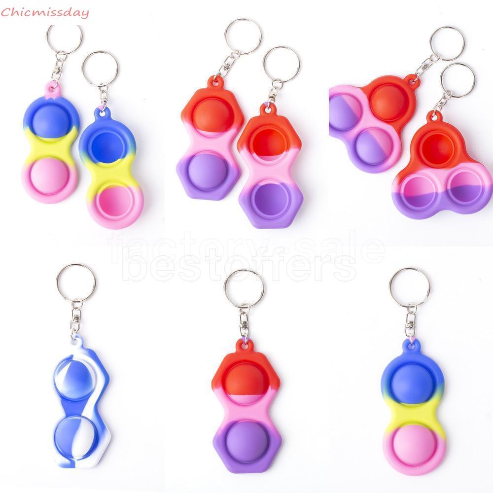 Simple Dimple Keychain Fidget Sensory Push Toys Push Bubble Gradient Colorful Triangle Silicone Decompression Toy
Simple Dimple Keychain Fidget Sensory Push Toys Push Bubble Gradient Colorful Triangle Silicone Decompression Toy