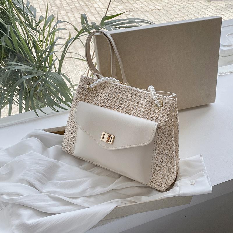 Evening Bags Women Summer Straw Beach Rattan Woven Handbags Vacation Pearl Chain Shoulder Crossbody Clutch, Khaki
Evening Bags Women Summer Straw Beach Rattan Woven Handbags Vacation Pearl Chain Shoulder Crossbody Clutch, Khaki
