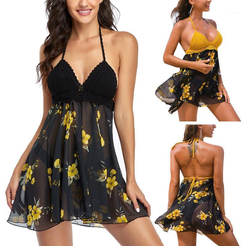 Women' Swimwear Summer Women Mesh Dress Gauze Beach Swimsuit Halter Floral Printed Tankini Triangle Panty Transparent Two-Piece Bikinis
Women' Swimwear Summer Women Mesh Dress Gauze Beach Swimsuit Halter Floral Printed Tankini Triangle Panty Transparent Two-Piece Bikinis