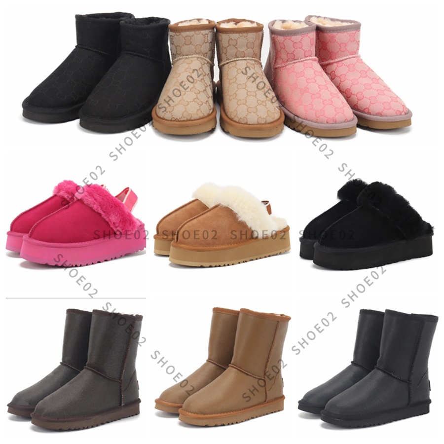 Women Designer Boots Knee Ankle Half Fur Boot Designers Cotton Fabric shoes Fashion shoe Winter Fall with box EU:35-41 By shoe02 02, Black