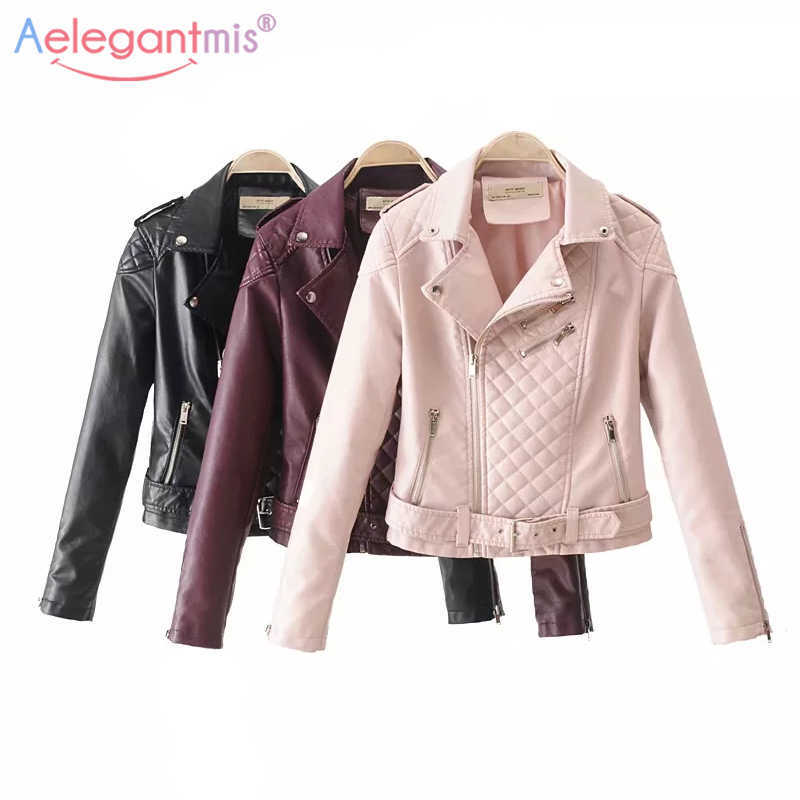 Aelegantmis Women Fashion Black Motorcycle Biker Jacket Streetwear Coat Faux Soft Leather Ladies Casual Pu 210607
Aelegantmis Women Fashion Black Motorcycle Biker Jacket Streetwear Coat Faux Soft Leather Ladies Casual Pu 210607