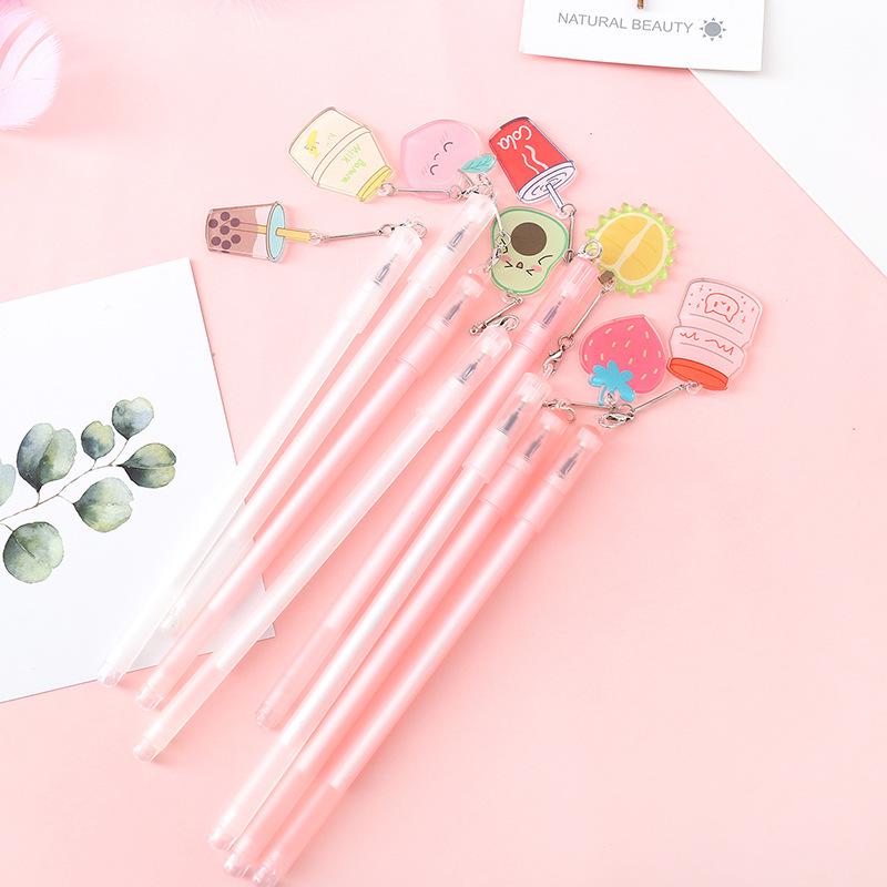 Gel Pens Black 0.5MM Kawaii Fruit Strawberry Charms Pen For Girls Cute Ink With Drinks Ornament School Student Stationery Office
Gel Pens Black 0.5MM Kawaii Fruit Strawberry Charms Pen For Girls Cute Ink With Drinks Ornament School Student Stationery Office