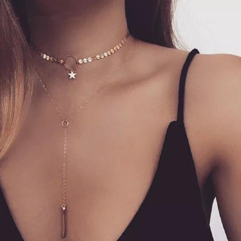 Pendant Necklaces European And American Fashion Accessories Sexy Simple Street S Necklace Handmade Sequin Star Tassel Collar Circle
Pendant Necklaces European And American Fashion Accessories Sexy Simple Street S Necklace Handmade Sequin Star Tassel Collar Circle