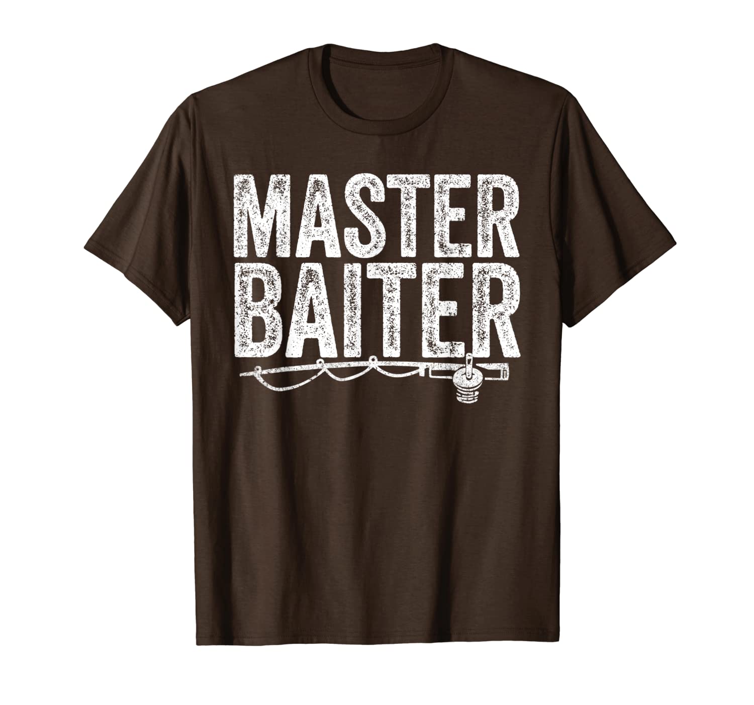 mens father's day gift for men master baiter funny fishing fish t-shirt, White;black
mens father's day gift for men master baiter funny fishing fish t-shirt, White;black