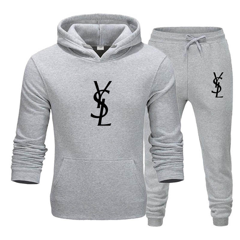 New Tracksuit Men Sets Print Hooded Sweatshirts Fleece Sportswear Sweatpants Hoodies Men's 2 Piece Set, Gray
New Tracksuit Men Sets Print Hooded Sweatshirts Fleece Sportswear Sweatpants Hoodies Men's 2 Piece Set, Gray