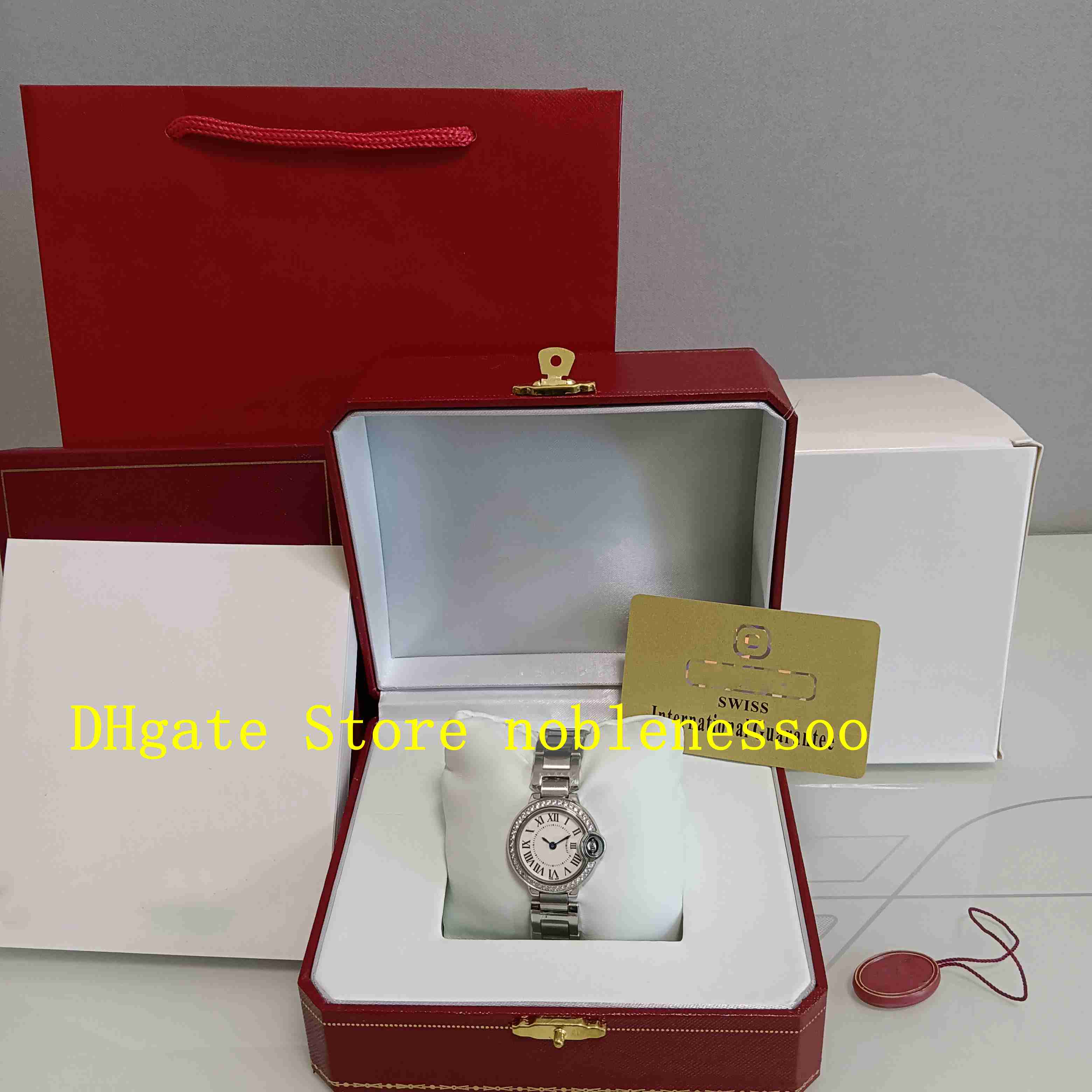 Real Photo With Original Box Ladies Watch Women's 28mm W4BB0015 Quartz Movement Diamond Bezel Steel Bracelet Fashion Wristwatches Women Watches, 01